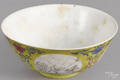 Chinese yellow ground porcelain rice bowl