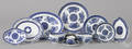 Collection of Chinese export blue Fitzhugh porcelain 19th c
