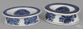 Two Chinese export porcelain blue Fitzhugh salts 19th c