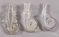 Three Nailsea glass scent bottles early 19th c