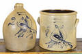 Two pieces of New York stoneware 19th c
