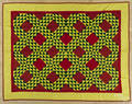 Pennsylvania pieced diamond pattern quilt ca 1900
