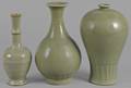 Three Chinese incised celadon vases