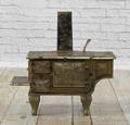 Cast iron and nickel  Baby  toy stove