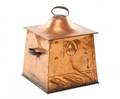 Art Nouveau Copper and Iron Coal Bin with Liner