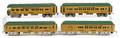 Four reproduction American Flyer standard gauge train cars