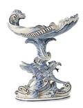 Blue White Majolica Figural Centerpiece 19th C