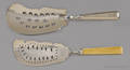Two American silver fish slices 19th c