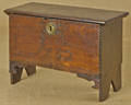 Miniature English oak coffer dated