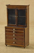 Miniature Georgian mahogany secretary ca 1800