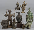 Group of Asian bronze deities