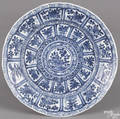 Chinese Kangxi blue and white porcelain plate