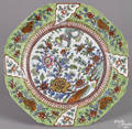 Chinese Qing dynasty Wucai porcelain plate