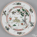 Chinese famille verte porcelain plate mid 18th c