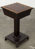 Carved and painted games table late 19th c