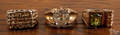 Three 14K yellow gold mans rings
