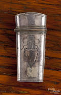 Early sterling travel kit in a hallmarked fitted sterling box