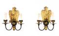 Pair of Federal Style Twin Light Wall Sconces
