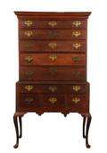 Queen Anne Period Nine Drawer Cherry Highboy