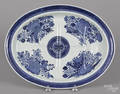 Chinese export porcelain blue Fitzhugh well and tree platter 19th c