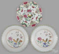 Pair of Chinese famille rose porcelain plates late 18th c