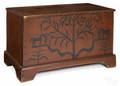 Painted poplar blanket chest early 19th c