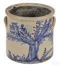 New York stoneware crock 19th c