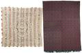 Two woven coverlets