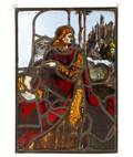 16th C Stained Glass Panel Man Before a Castle