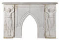 Neoclassical carved marble mantel early 19th c