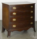 George III mahogany bowfront chest of drawers