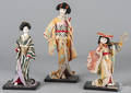 Three vintage Japanese Nishi geisha dolls