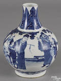 Chinese Kangxi blue and white ovoid porcelain vase