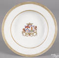 Chinese export porcelain armorial shallow bowl 18th c