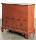 New England painted pine blanket chest