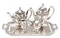 5 Piece German Handarbeit Sterling Tea Set