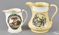English yellowware pitcher early 19th c
