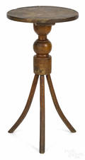 Primitive oak candlestand