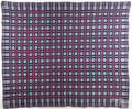 Jacquard woven coverlet