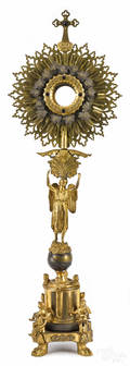 Brass altarpiece late 19th c