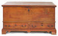 Pennsylvania or Southern painted hard pine blanket chest ca 1800