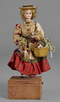 Bisque head automaton doll