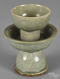 Chinese carved celadon drinking vessel