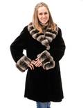 Ladies Fine Sheared Mink  Chinchilla Fur Coat