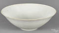 Chinese carved pale celadon bowl with fish decoration