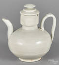 Chinese pale celadon pottery teapot