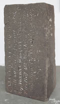 Carved granite mounting block 19th c