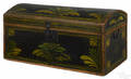 Massachusetts painted pine dome lid box 19th c