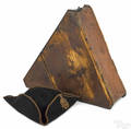 Red pine tricorner hatbox late 18th c