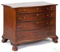 New England Chippendale serpentine front chest of drawers ca 1780